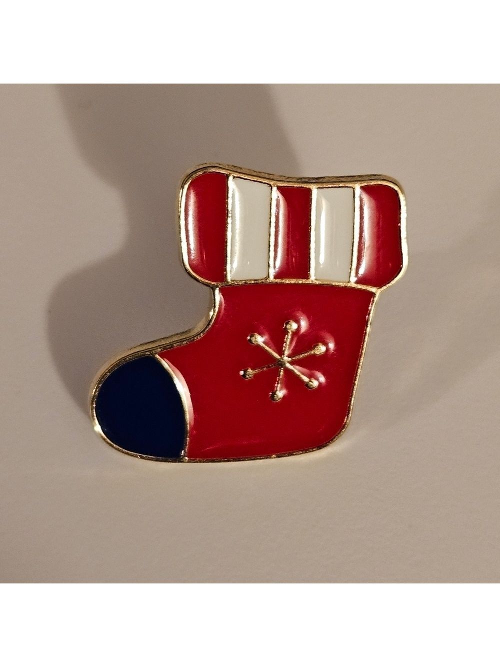 Handmade Enamel Pin Patriotic Brooch Red Blue white 1" Holiday jewelry - Picture 10 of 17